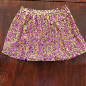 NWOT Floral Pink and Green Women's Skirt